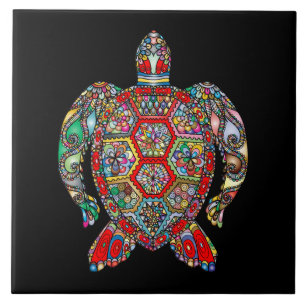 Carreau Tortue colorée
