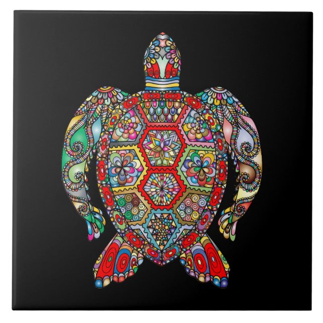 Carreau Tortue colorée (Devant)