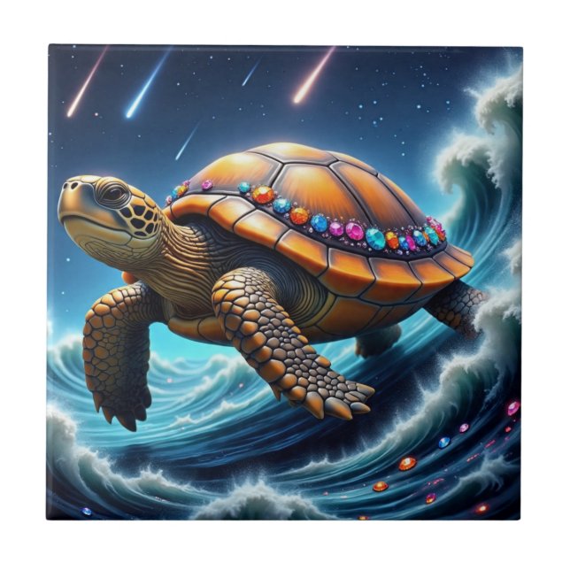 Carreau Tortue de mer galactique (Devant)
