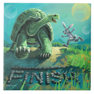 Carreau Tortue et l'art de lièvres