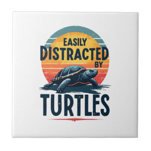 Carreau Tortue facilement distrait par les tortues de mer 