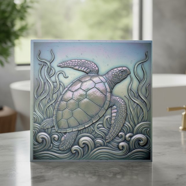 Carreau Tortue iridescente métallique ID1223 (Créateur téléchargé)