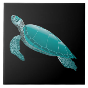 Carreau Tortue marine animée réaliste