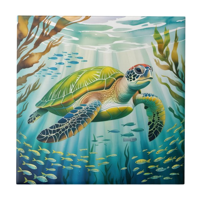 Carreau Tortue peinte (Devant)