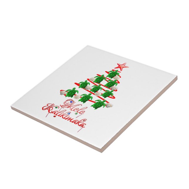 Carreau Tortues de mer Mele Kalikimaka (Côté)