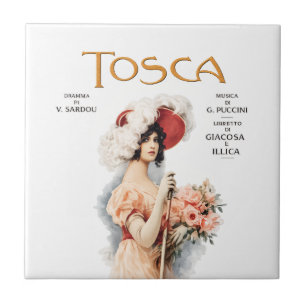 Carreau Tosca Opéra Vintage - Conception d'affiche d'opéra