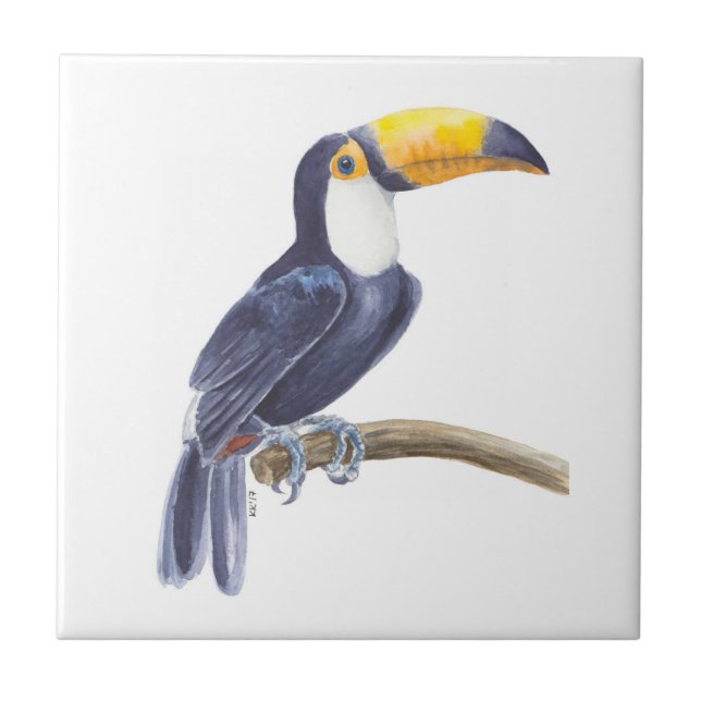 Carreau Toucan, oiseau tropical (Devant)