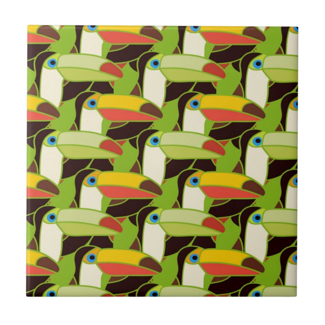 Carreau Toucans colorés (Devant)