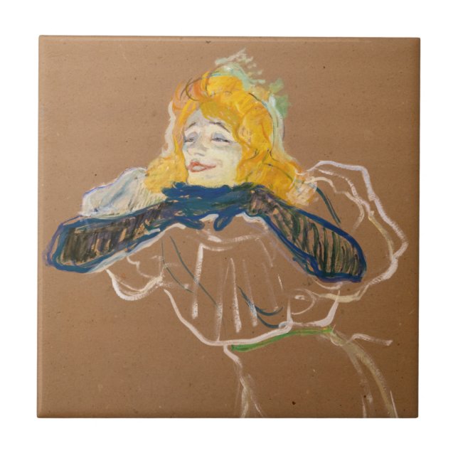 Carreau Toulouse-Lautrec - Yvette Guilbert chantant (Devant)