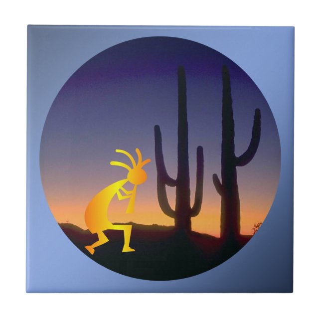 Carreau Tour Cactus et Kokopelli (Devant)