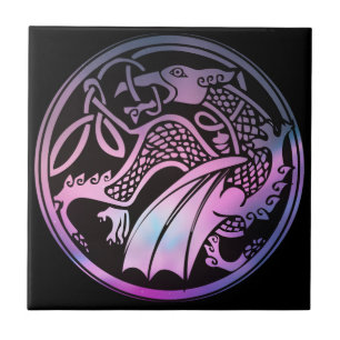 Carreau Tour de dragon celtique