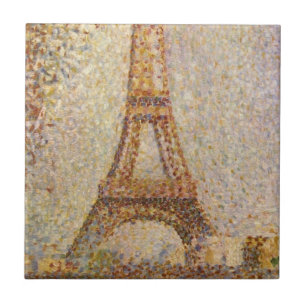 Carreau Tour Eiffel par Georges Seurat, Art Vintage