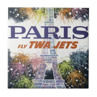 Carreau Tour Eiffel vintage Paris Air Travel