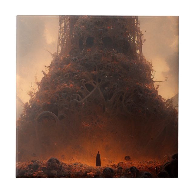 Carreau Tour En Os Imaginaire Sombre Art (Devant)