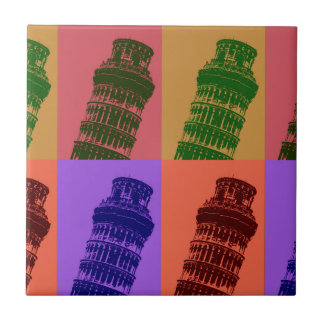 Carreau Tour penchée de Pise Pop Art
