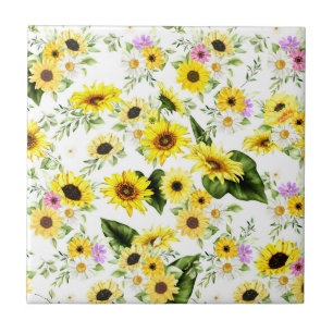 Carreau Tournesol Aquarelle 7