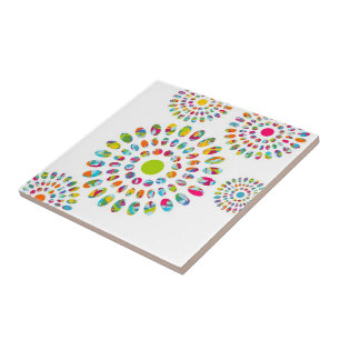 Carreau Tournesols abstraits colorés et modernes