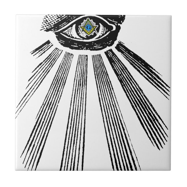 Carreau Tous les carré et boussole voyants d'oeil (Devant)