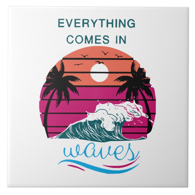 Carreau Tout arrive par vagues (Devant)