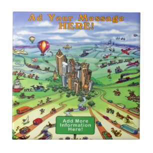 Carreau Toutes les routes mènent à Atlanta Georgia