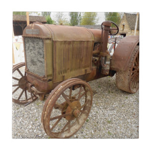 Carreau Tracteur vintage rouillé