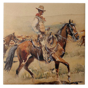 Carreau « Trail Drive » 2 Art occidental par Edward Borei