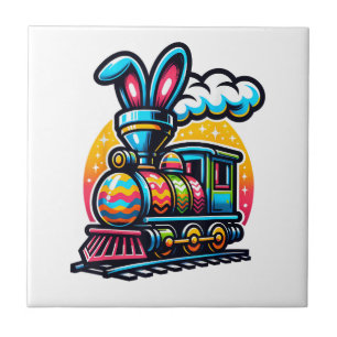 Carreau Train de Lapin Chemin de Fer Œuf de Pâques Enfants