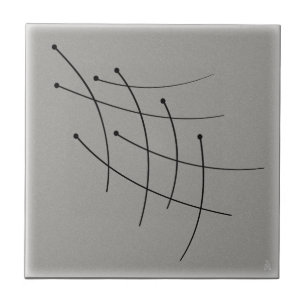 Carreau Traînées noires de luciole sur le gris