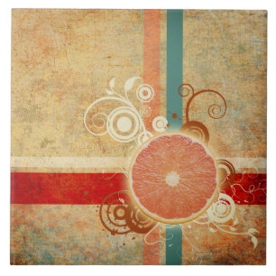 Carreau Tranche d'agrumes Abstrait