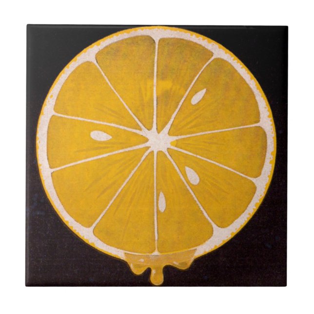 Carreau tranche de citron jaune vif (Devant)