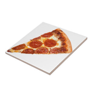 Carreau tranche de pizza pepperoni classique de SlipperyJo