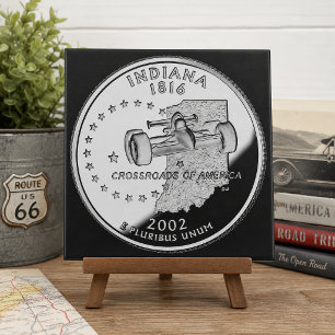 Carreau Tranche d'État de l'Indiana Face Arrière Fausse