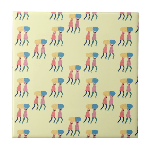 Carreau Transport d'un motif de pilule (Devant)