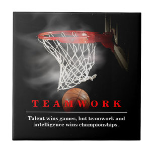 Carreau Travail d'équipe Basketball Motivationnel Inspiran