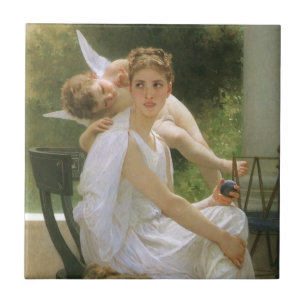 Carreau Travail interrompu par Bouguereau, Portrait d'ange