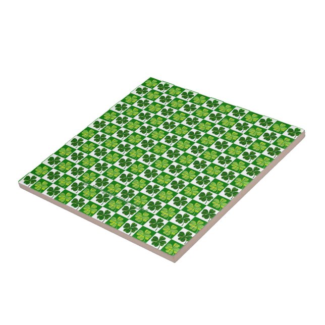 Carreau Trèfle à quatre feuilles de la Saint-Patrick de Sl (Côté)