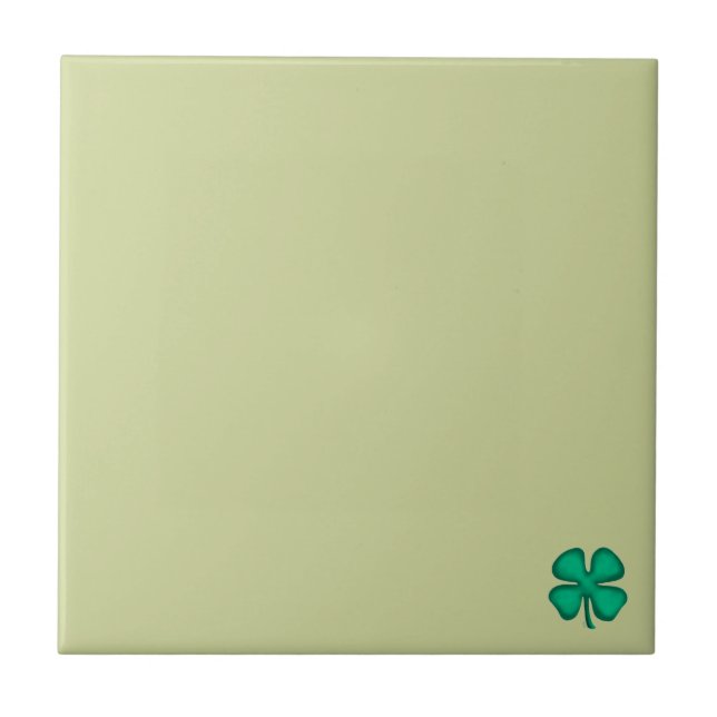 Carreau Trèfle irlandais Lucky 4 Leaf petite tuile vert cl (Devant)