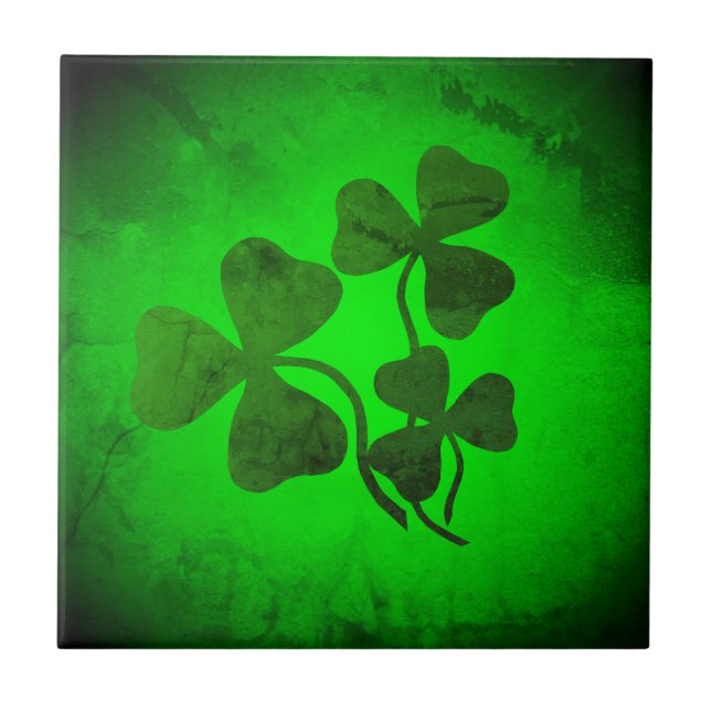 Carreau Trèfle irlandais/trèfle vert, éclat vert de l'Irla (Devant)