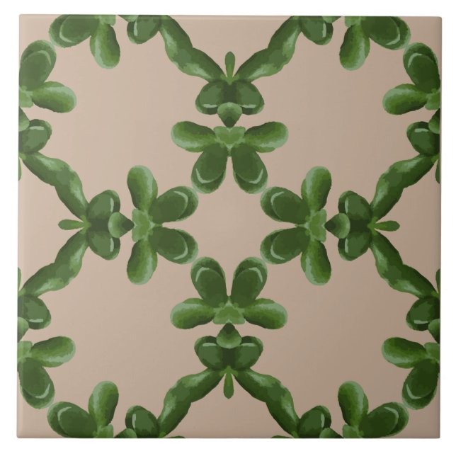 Carreau Treillis de Jade Beige (Devant)
