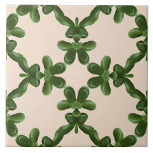 Carreau Treillis de Jade en Crème