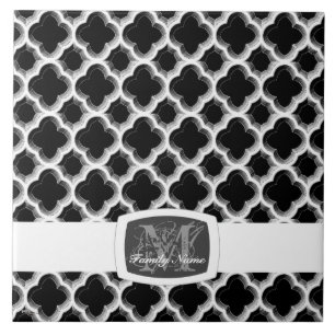 Carreau Trellis Marocains (Argent) (Monogramme)