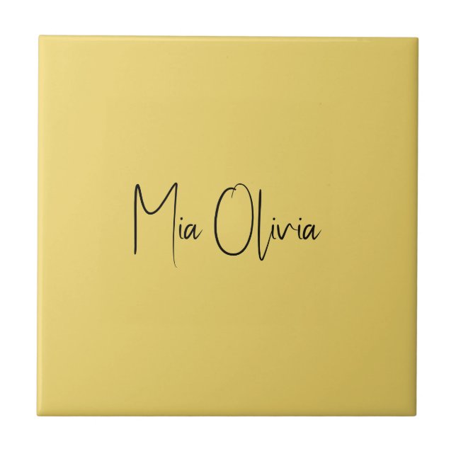 Carreau Trend Color - Soft Yellow Name Ceramic Tile (Devant)