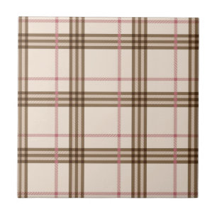 Carreau Trendy écossais Thompson beige brun rouge tartan