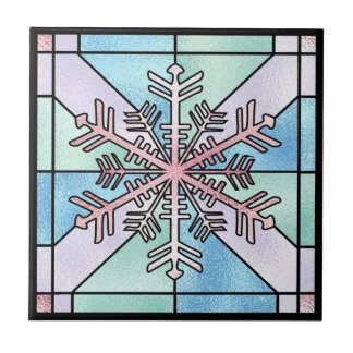 Carreau Trépied de tuile de flocon de neige d'hiver