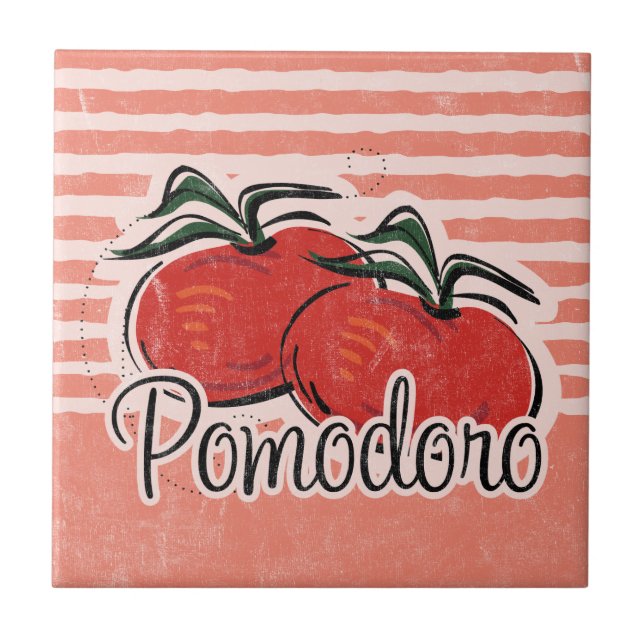 Carreau Trépied italien de tuile de tomate (Devant)
