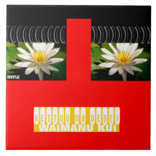 Carreau Trépied-Nénuphar rouge d'amusement