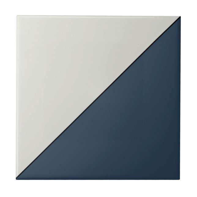 Carreau Triangle géométrique bleu foncé Abstrait moderne (Devant)