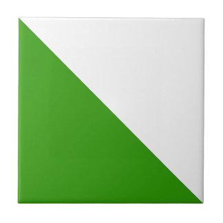 Carreau triangle vert motif