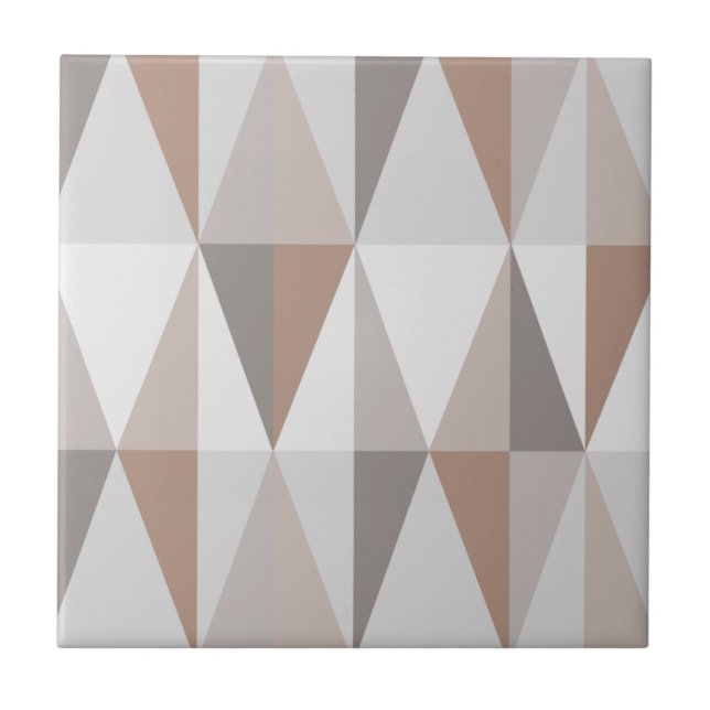 Carreau Triangles modernes du milieu du siècle Brown (Devant)