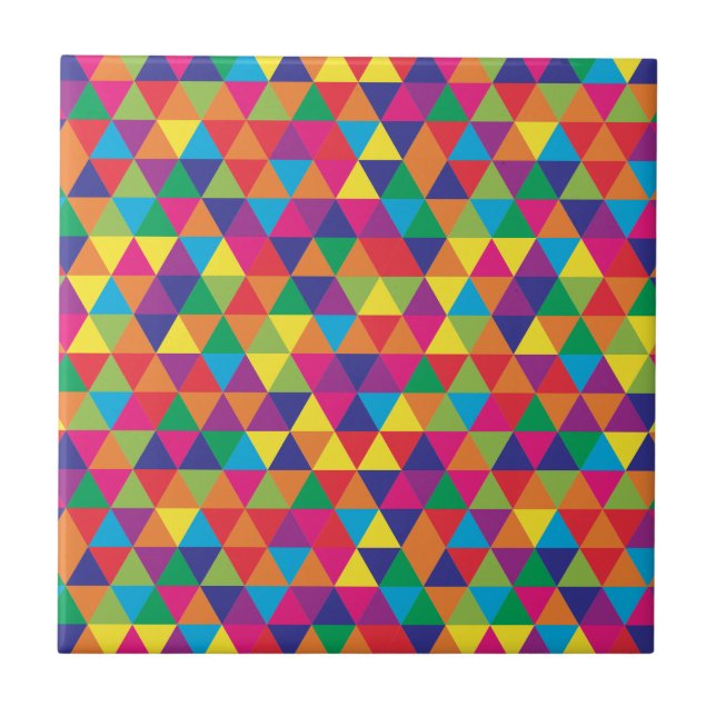 Carreau Triangles profonds - Motif Abstrait moderne (Devant)
